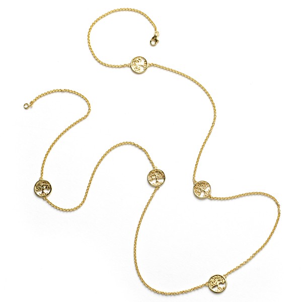 Southern Gates Collection Gold Plated Oak Tree Station Necklace