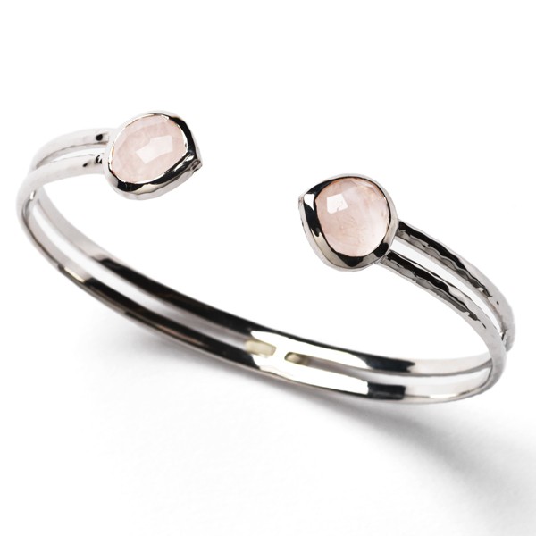 CARGO® Hammered Rose Quartz Cuff Bracelet
