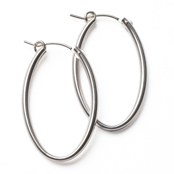 CARGO® 30MM Oval Sterling Silver Earrings JF304SS