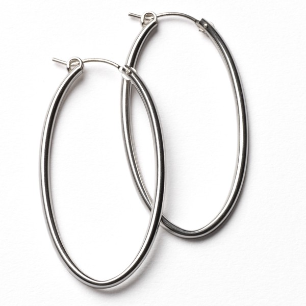 CARGO® 50MM Oval Sterling Silver Earrings JF306SS