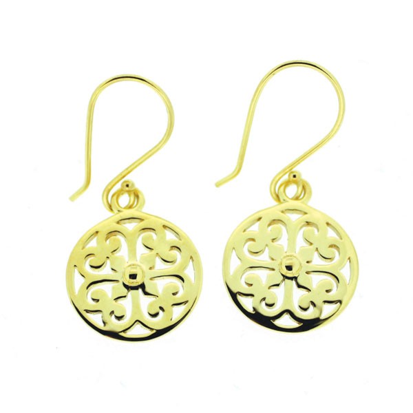 Southern Gates 14k Gold Scroll Earrings