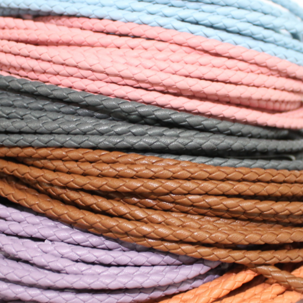 4.0mm Braided Nappa Lamb Leather (Available in Multiple Colors)