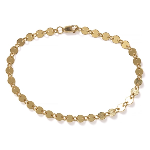 MSC957 Gold Filled Smooth Flat Round Bar Bracelet