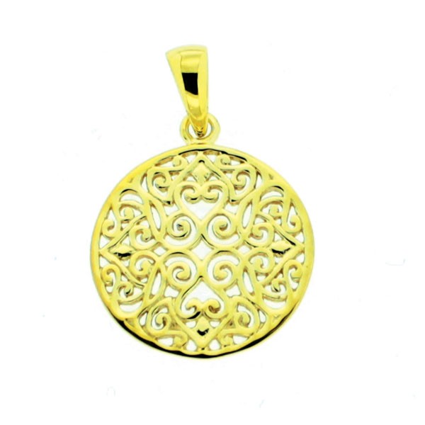 Southern Gates 14k Gold Classic Scroll Pendant