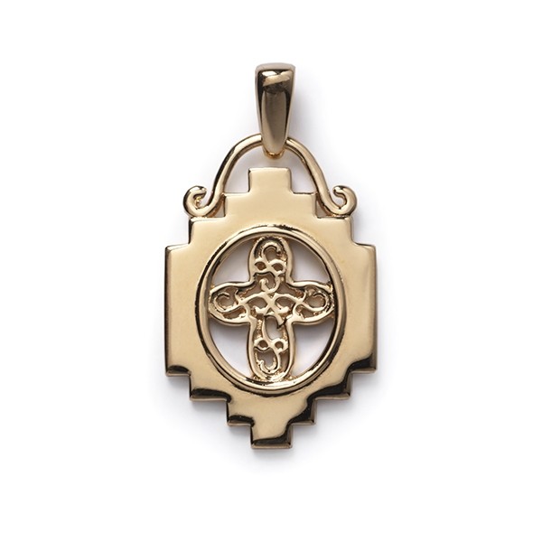 SG Mission Cross Gold Plated Pendant