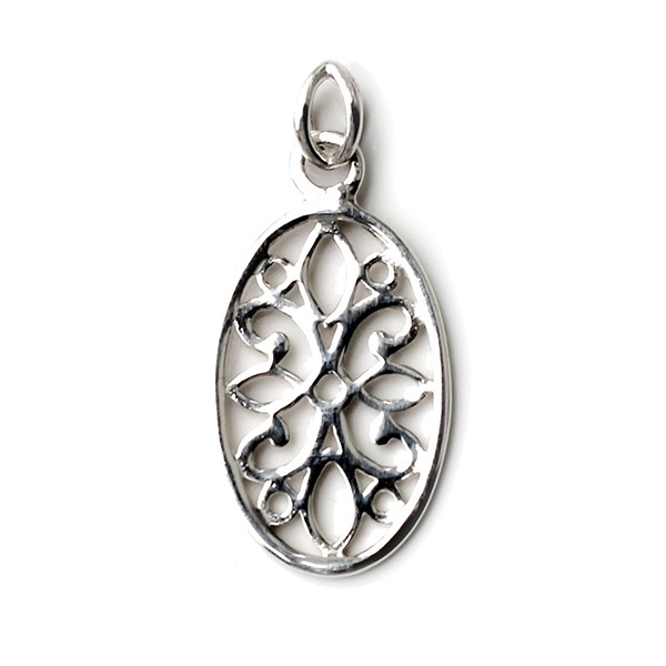 Southern Gates Oval Courtyard Flower Pendant (P235)