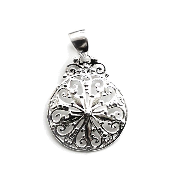 Southern Gates Small Filigree Sand Dollar Pendant  (P847)
