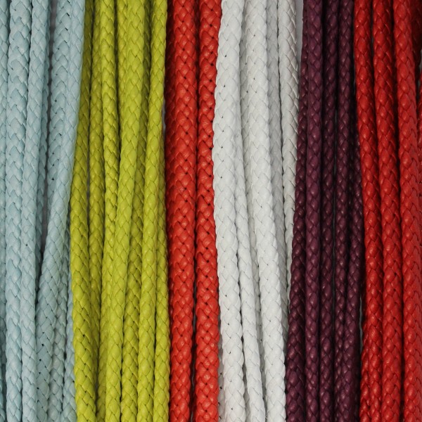 7.0mm x 4.5mm Oval Braided Euro Nappa Lamb Leather (Available in Multiple Colors)