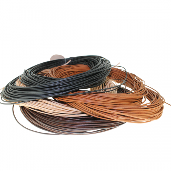 2.0mm Buffalo Leather Cord - 50m Loop (Available in Multiple Colors)