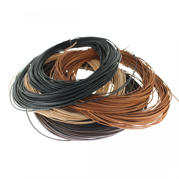 1.6mm Buffalo Leather Cord - 50m Loop (Available in Multiple Colors)