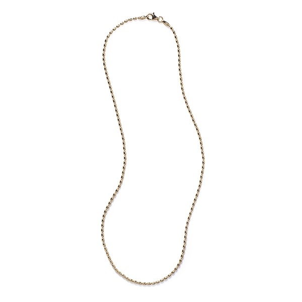 KAR512 1.8mm Gold Plated Sterling Silver Rice Bead Chain