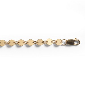MSC957 Gold Filled Smooth Flat Round Bar Chain