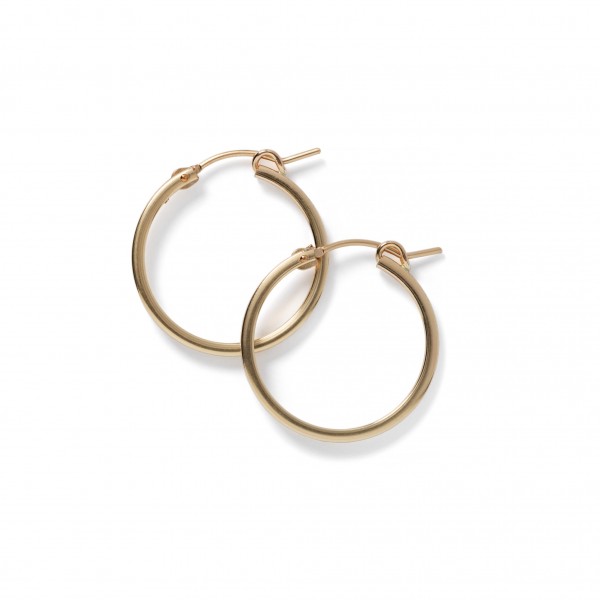 22MM Round Gold Filled Earring with Square Tubing JF314GF
